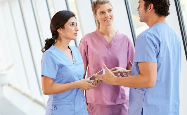 Different Types of Nurses Meeting in Hospital